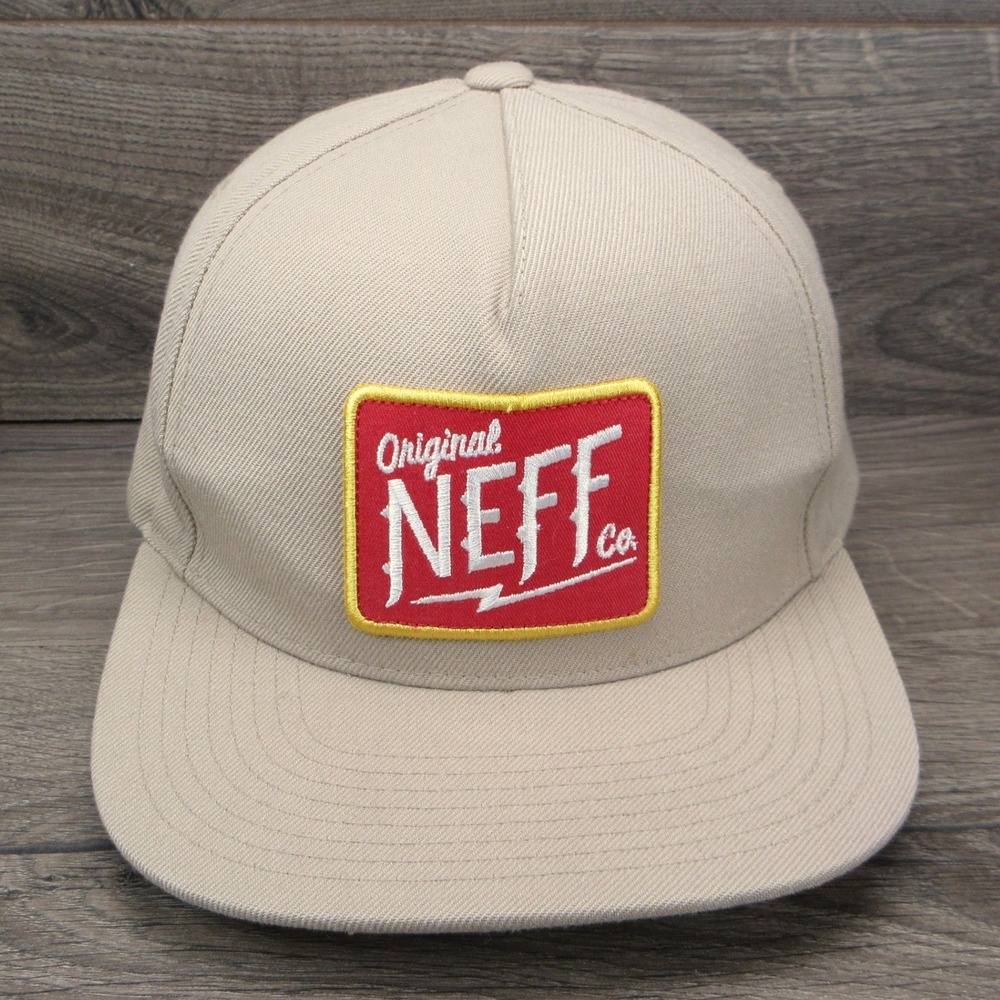 Neff Hat Cap Adult Snapback Tan Original Logo Patch Skate Streetwear